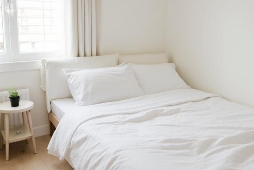 整った寝室、風水